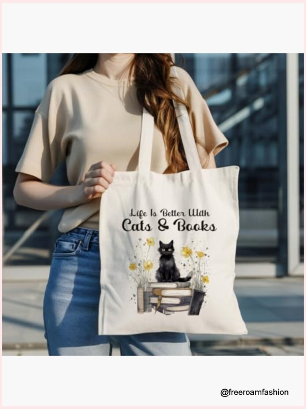 Canvas Tote Bag 11.8x15.7 Inches Reusable Shoulder Bag Book Lover Gift - Picture 2 of 6